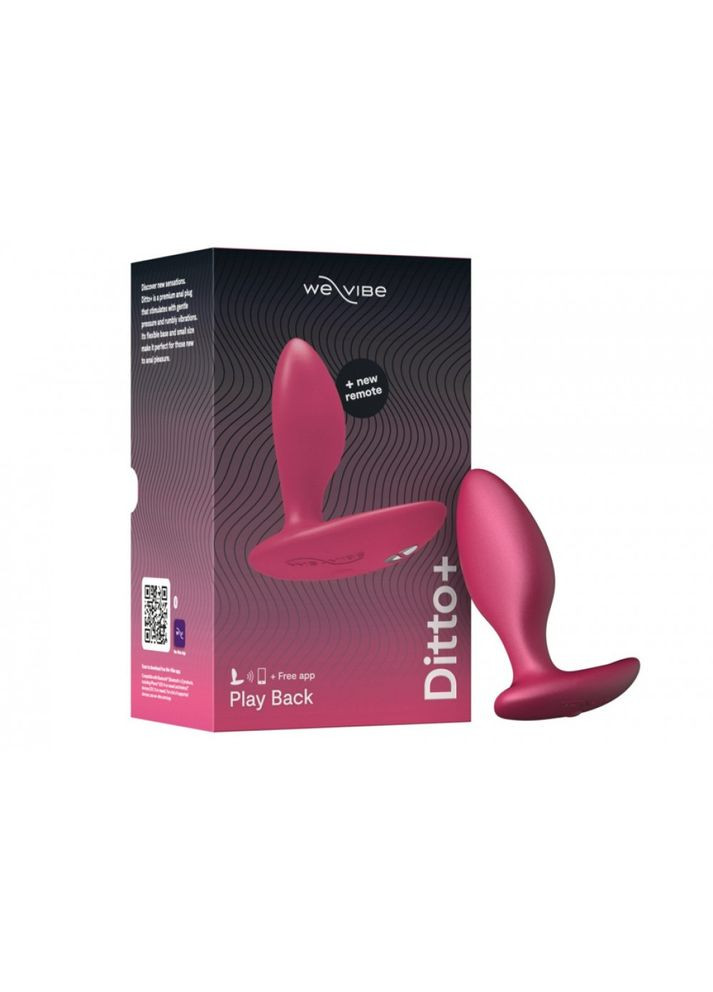 Анальная пробка с вибрацией Ditto+ Cosmic Pink с пультом и управлением с телефона We-Vibe (331169850)