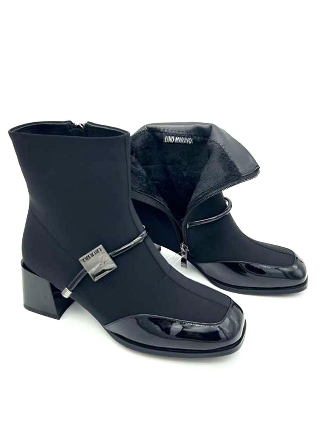 Чорні демісезонна ботильйони чорні класичні на підборах 5см. Lino Marano