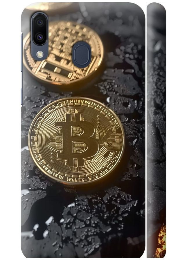 3D пластиковый матовый чехол 'Вулканический Bitcoin' для Endorphone samsung galaxy m20 (289875074)