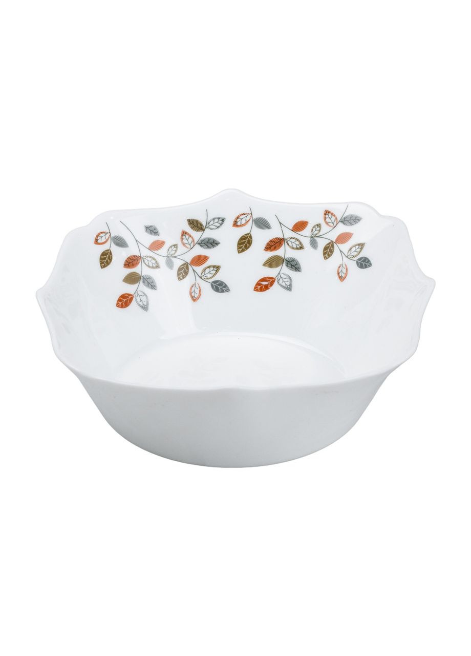 Столовий сервіз фарфорових квадратних тарілок 24 предмети білий на 6 персон для сервірування столу посуд ProDobro (364193268)