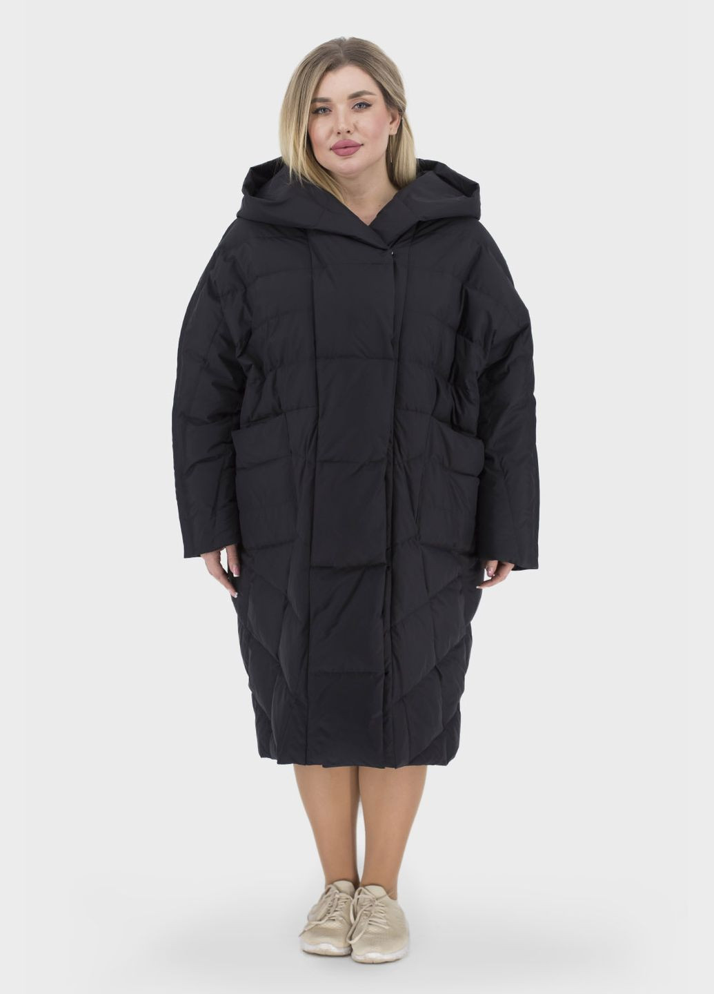 Черный зимний Пуховик No Brand