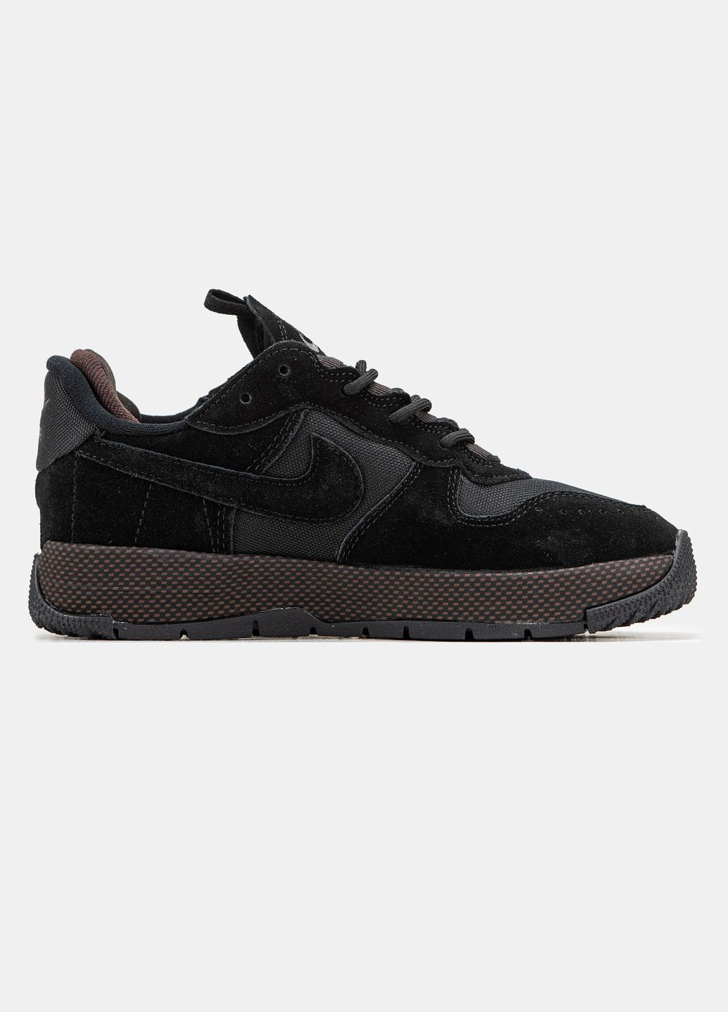 Черные демисезонные кроссовки air force 1 wild black velvet brown mrv83084 40 Nike