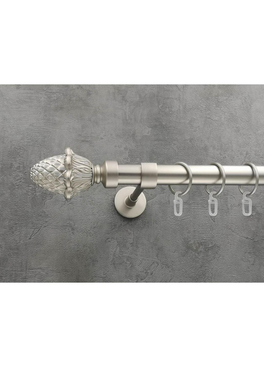 Карниз Шишка гладка штанга одинарний модерн 25 мм 200 см Сатин Quadrum (352781802)