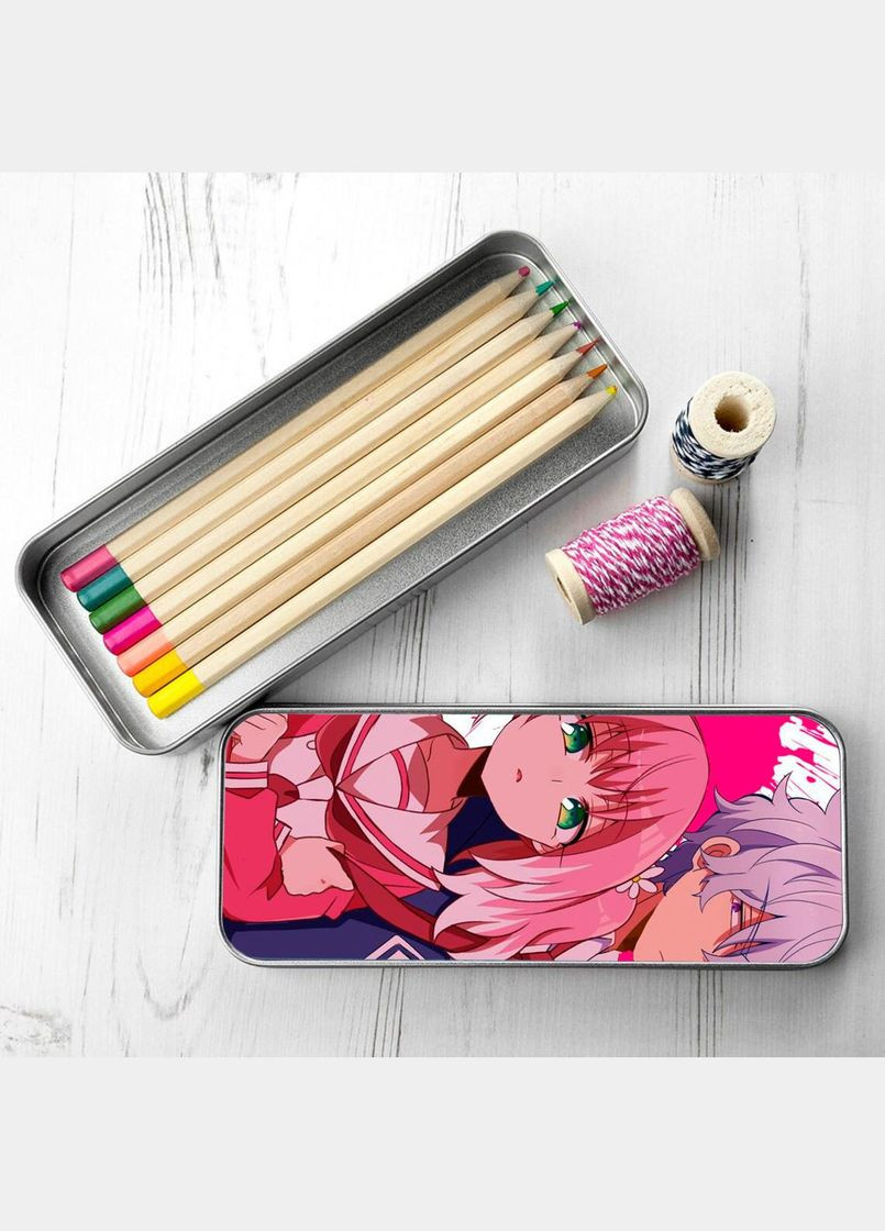 Органайзер для канцелярського приладдя металевий, кейс для дрібниць Аніме Бездарна Нана #013 7*18 см Silver No Brand (309154231)