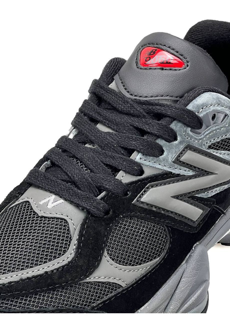 Серые демисезонные кроссовки мужские new balance No Brand 9060 Grey Black