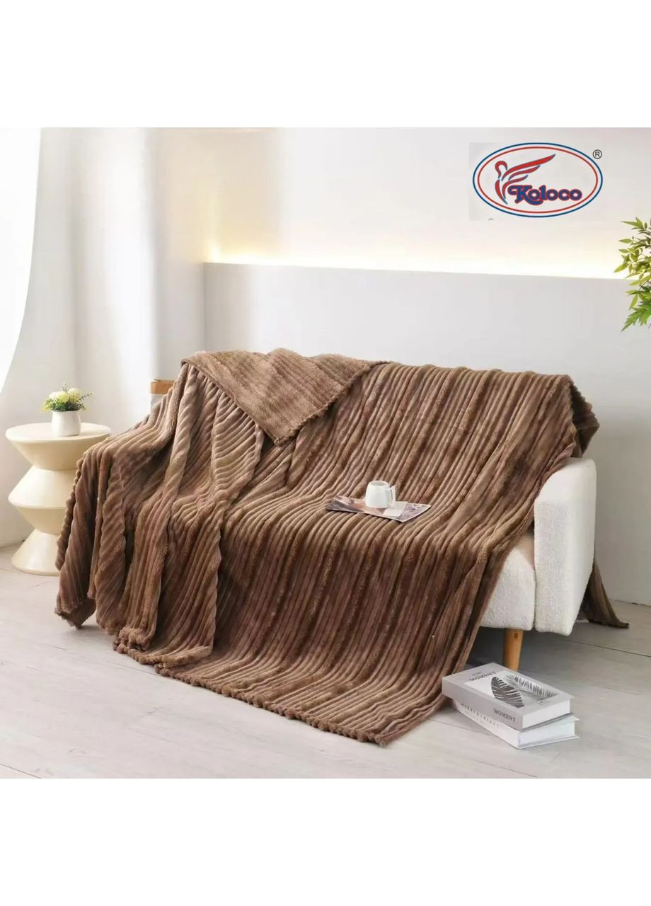 Плед теплый двуспальный 200х220 микрофибра (1-102-40) Koloco (368402378)