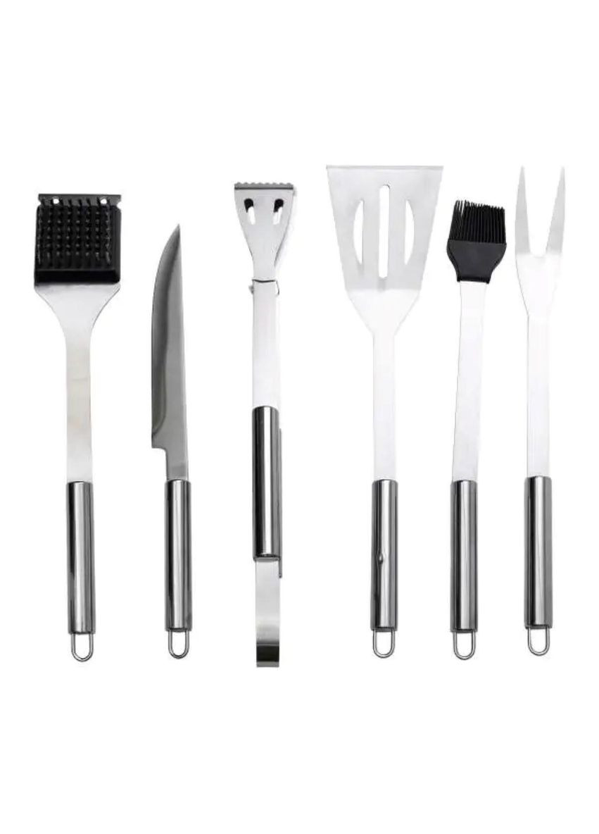 Набор аксессуаров для барбекю, мангала, гриля 6 предметов 40х10х5 см мангальные принадлежности HP-20-73 LUGI (370800949)