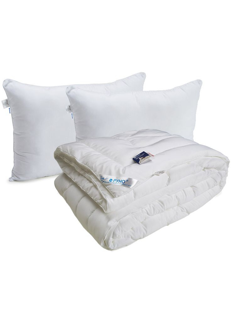 Ковдра 200х220 + 2 подушки 50х70 зі штучного лебединого пуху зима Руно 925.52ЛПУ (263346281)