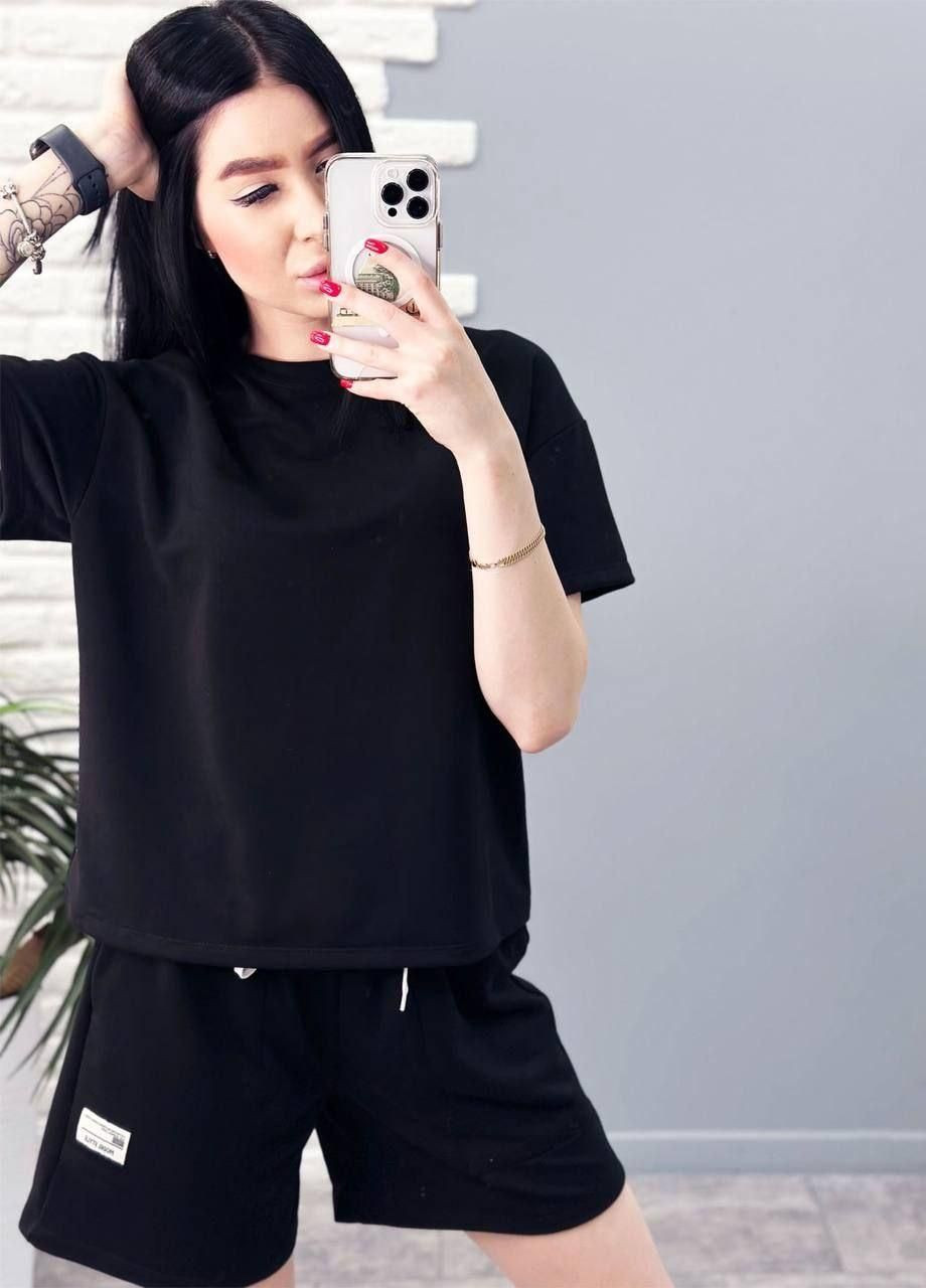 Літній однотонний костюм 42-44 розмір. Чорний No Brand (324628259)