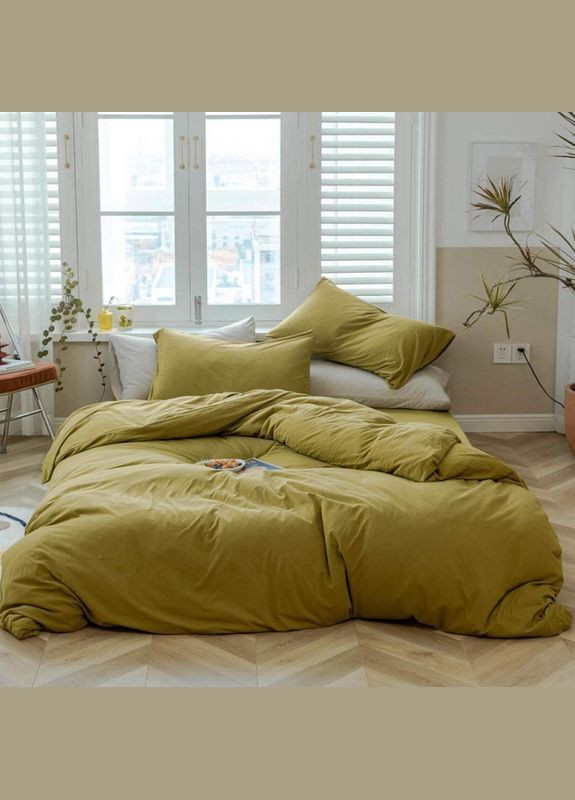 Постільна білизна Гірчиця Ранфорс Євро MERISET (278255312)