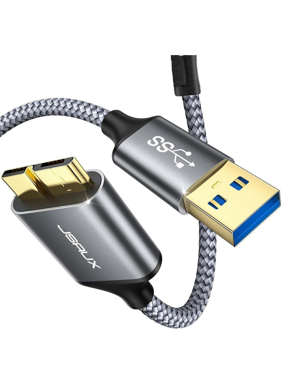Кабель USB 3.0 USB A Male to Micro B Male 1м grey Jsaux (308849303)