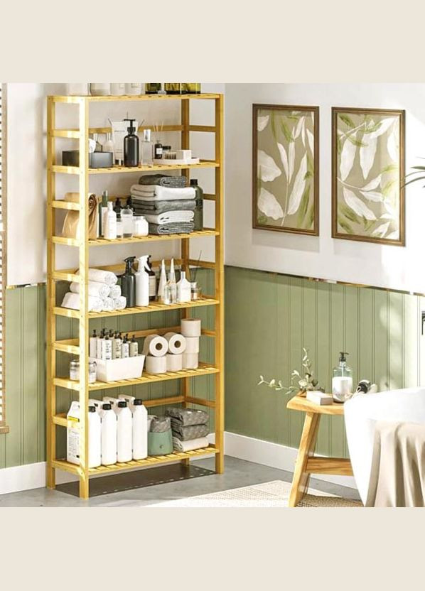 Етажерка для ванної з дерева Даманхур каррі (ВЖТ-001903) No Brand (328210330)