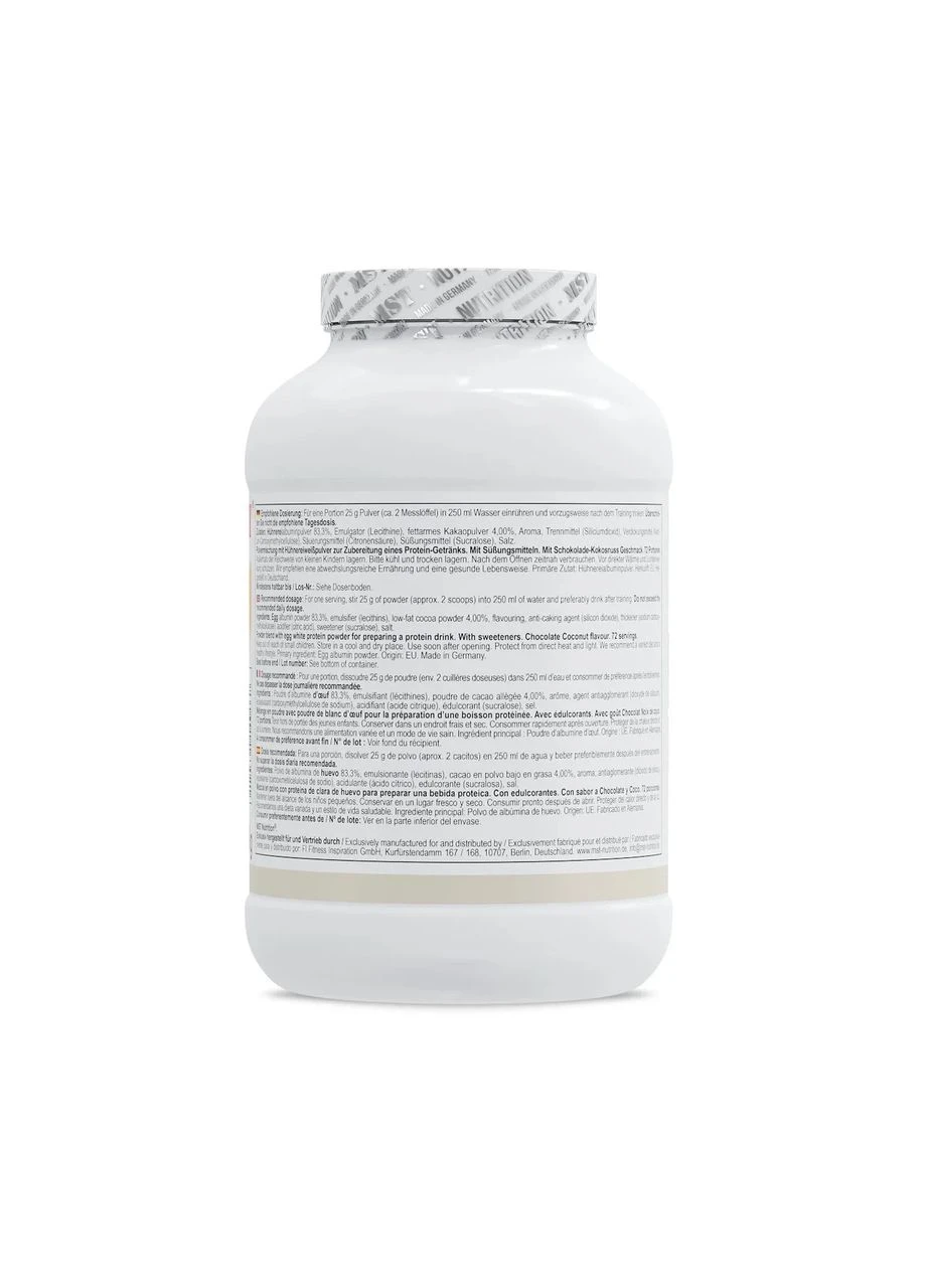 Яичный белковый протеин Egg White Protein, шоколад-кокос, 1,8 кг MST (395448598)