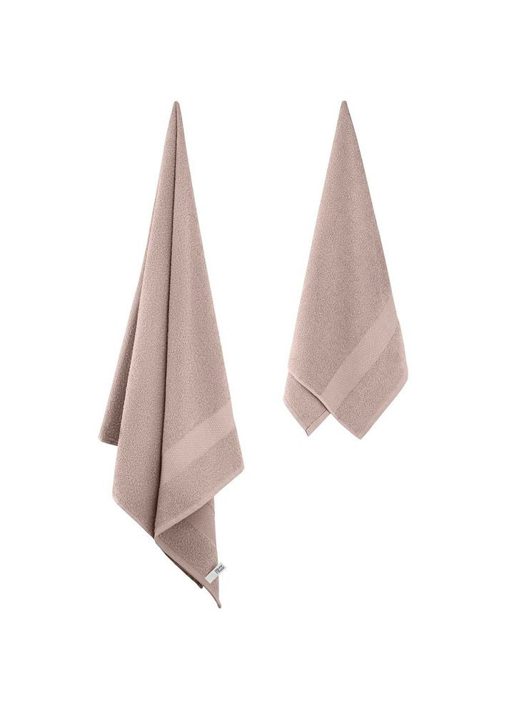 Набір рушників Essence 2шт Бежевий (ART2358BE) Ardesto сірий