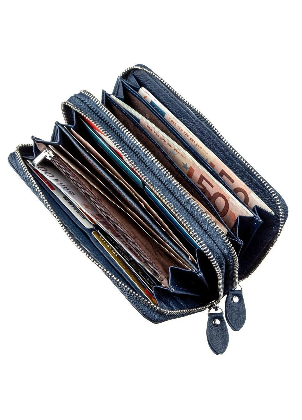 Интересный женский клатч с ремешком 18869 Синий st leather (385208727)