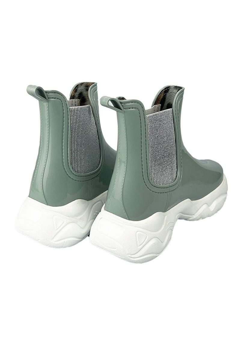 Фисташковые женские резиновые сапоги (ботики) фисташковые 2002-2 Realpaks