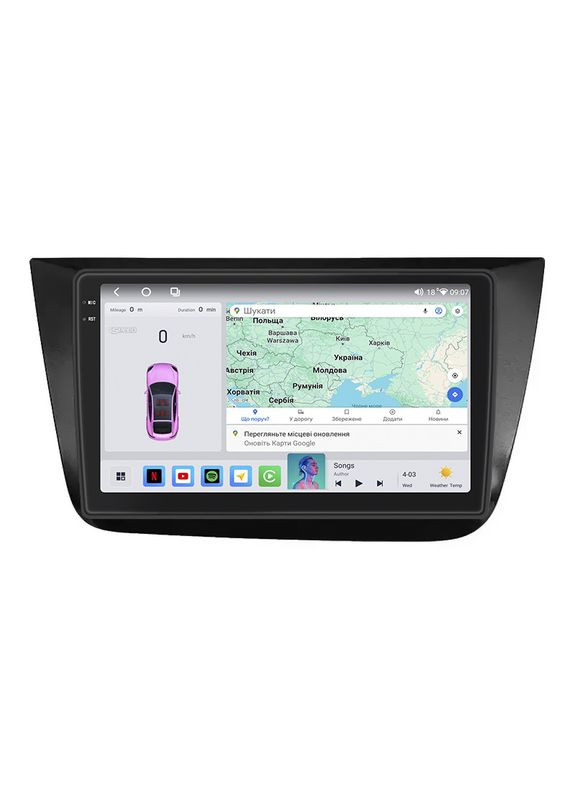 Штатна магнітола для SEAT Toledo III 2004-2009 екран 9" 4/64 QLED CarPlay 4G Wi-Fi GPS 360 Prime 3 шт. Lesko (336198297)