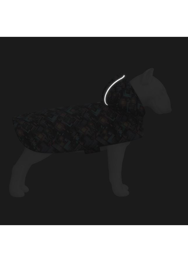 Дождевик-накидка с капюшоном для собак WAUDOG Clothes, рисунок "Нескинченные миры",, А 48-52 см, B 60-70 см, С 42-52 см Collar (372162036)