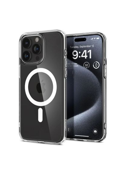 Чехол для мобильного телефона Apple iPhone 15 Pro Ultra Hybrid MagFit, White (ACS06715) Spigen apple iphone 15 pro ultra hybrid magfit, white (278312057)
