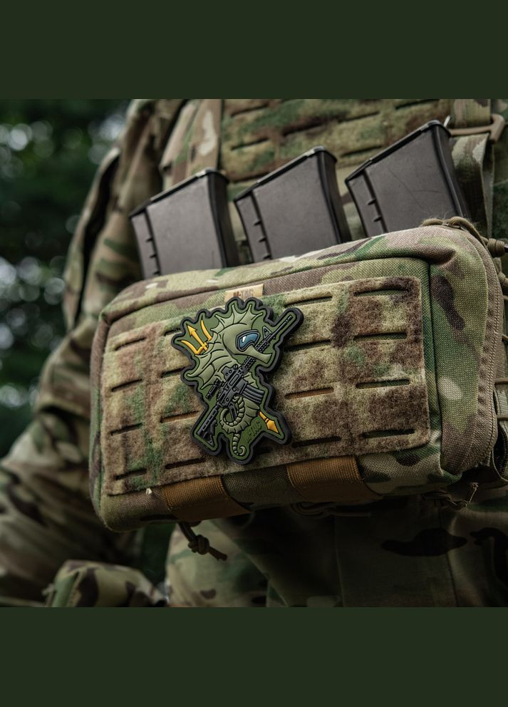 Нашивка Морський коник (PVC) олива M-TAC (315047662)