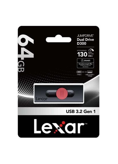 USB флеш накопитель (LJDD300064G-BNBNG) Lexar 64GB JumpDrive Dual Drive D300 USB/Type-C3.2 (368764766)