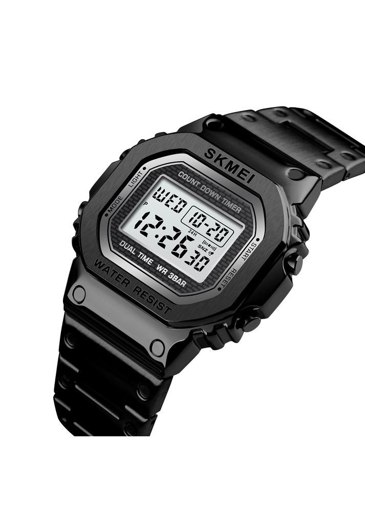 Годинники електронні чорні з будильником для чоловіків водонепроникні з календарем та секундоміром ProDobro (367264328)