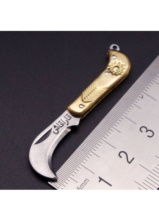 Стильний багатофункціональний брелок - складний туристичний міні-ніж з вигнутим лезом “Falcon Hook” No Brand (367038417)