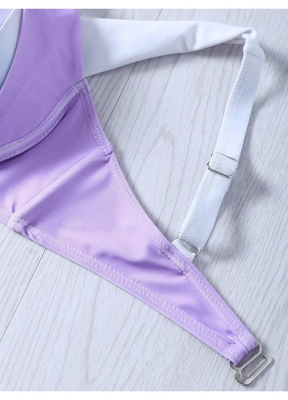 Комбінований літній модний купальник роздільний із жорстким пушапом. роздільний жіночий купальник на замочку та зав'язці. m China