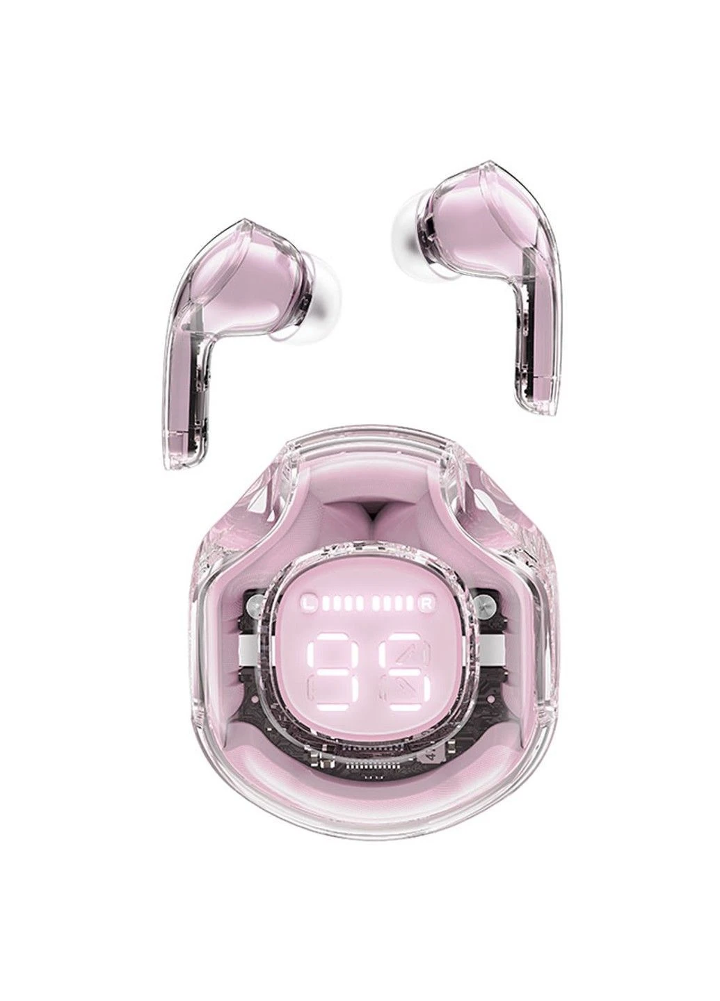 Бездротові навушники T8 Crystal color (2) bluetooth earbuds Lotus Pink Acefast (380482688)