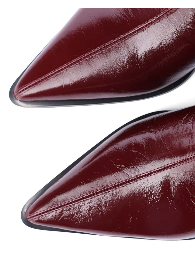 Жіночі Черевики RY971X-5Y2 Бордовий Масло шкіра MIRATON (368754045)