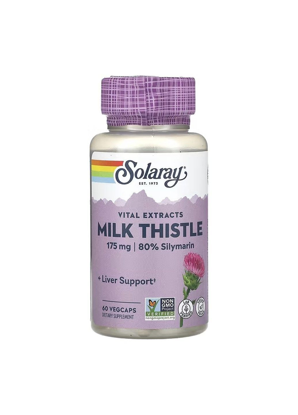 Milk Thistle Seed, Vital Extracts, розторопша, 60 капсул VegCap Solaray (367954505)