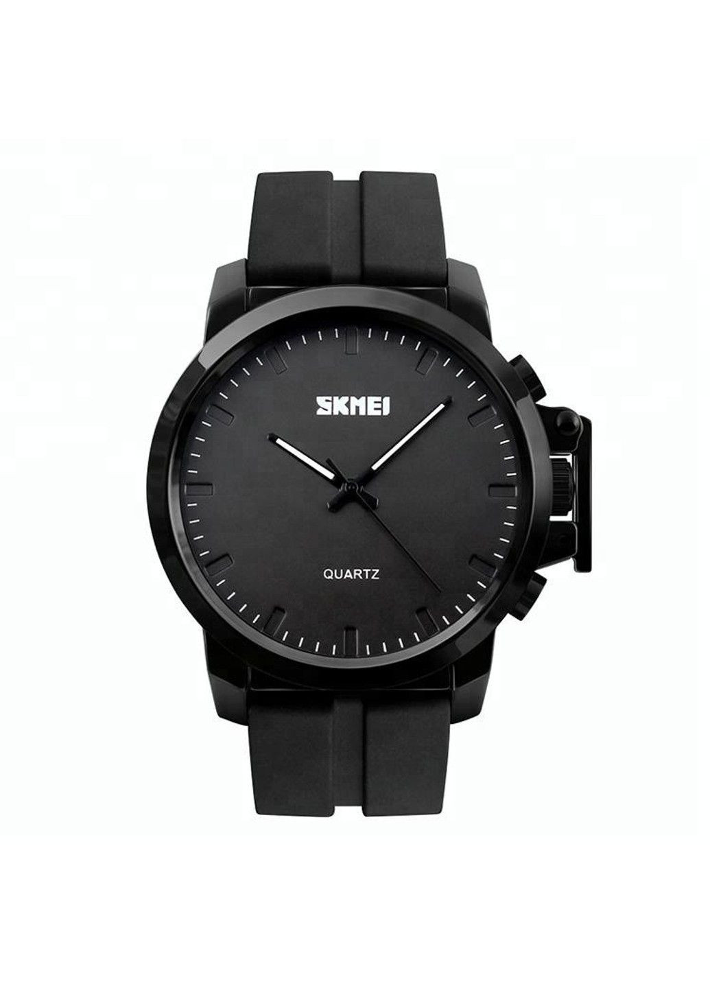 Классические мужские часы 1208 черный с белым циферблатом классика Skmei (313653750)