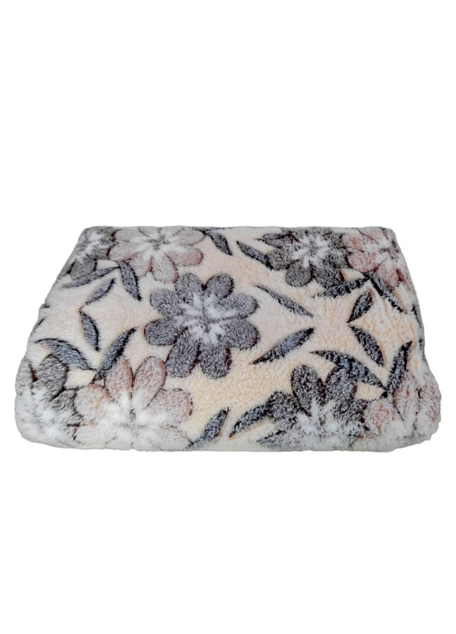 Покривало на двоспальне ліжко 180х200 Коричневий Квіти (П4К-Am-zukerka-006-2) No Brand (316231028)