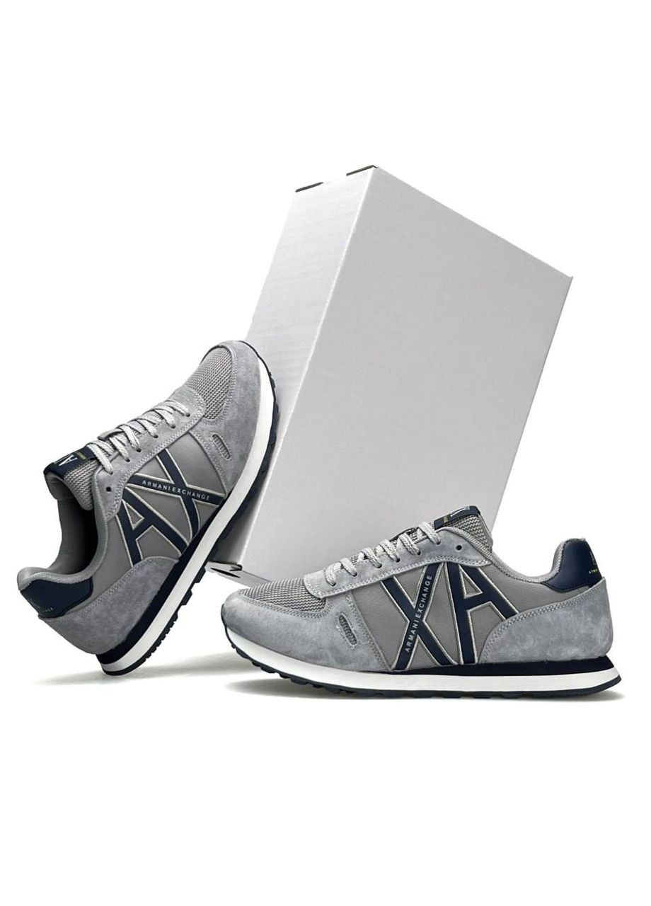 Сірі Осінні кросівки чоловічі No Brand Exchange AX Grey Black