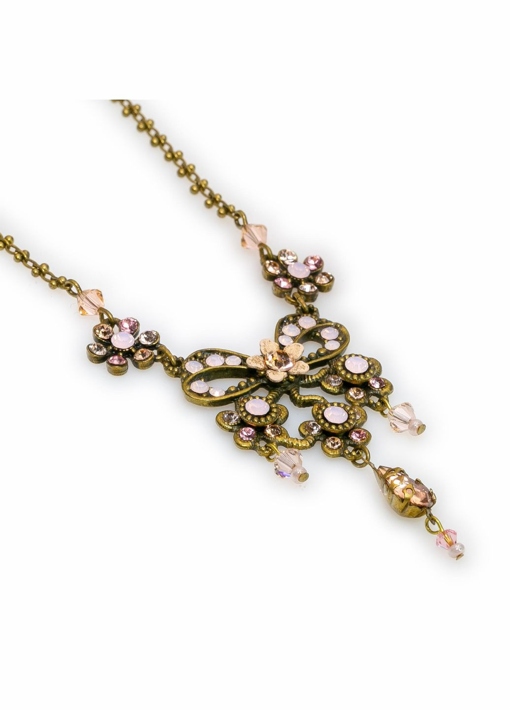 Кольє "Кришталевий Букет" з рожевими кристалами та намистинами Swarovski Michal Negrin (346241910)