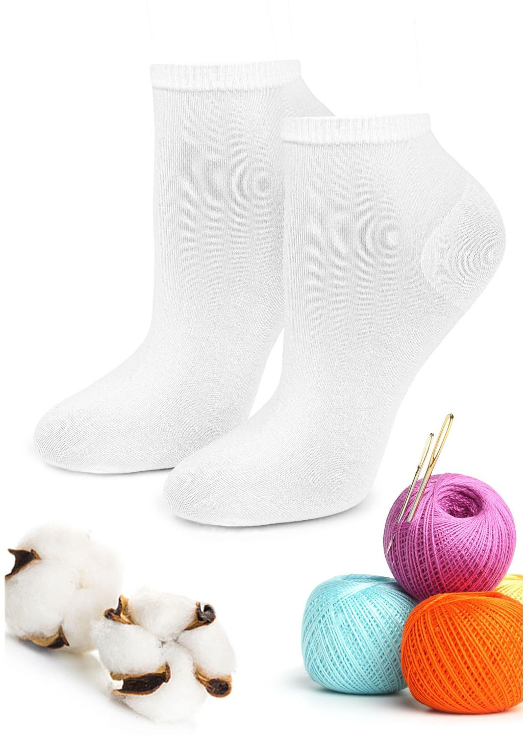 Белые носки женские классические forte 58b Marilyn однотонные (308210899)