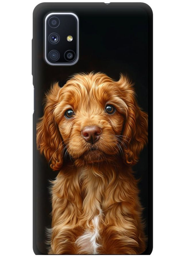 TPU чехол 'Cocker spaniel на черном фоне' для Endorphone Samsung Galaxy M51 M515F (292314928)