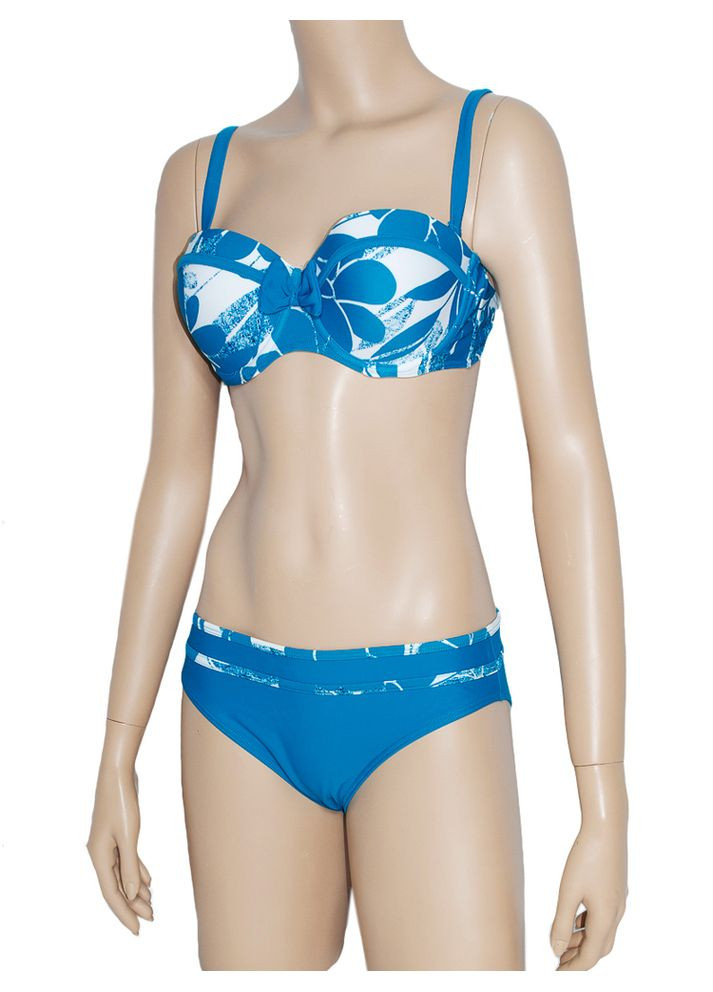 Бірюзовий літній роздільний купальник на груди d із щільною чашкою, балконет модель 0009 розмір арт.7204 Rivage Line