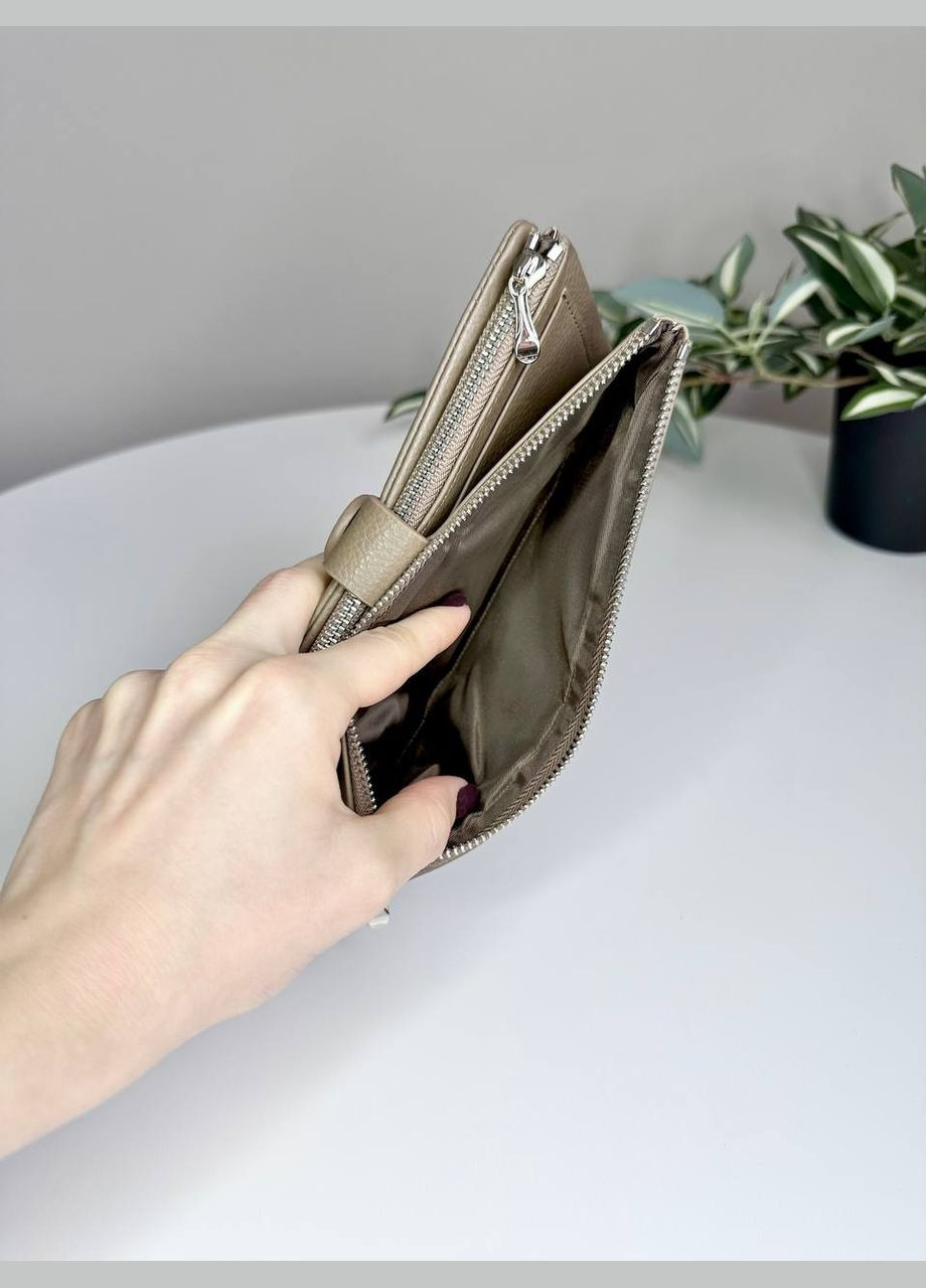 Жіночий вертикальний гаманець на кнопці з натуральної шкіри Classic (314893479)