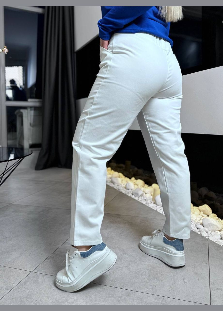 Жіночі джинси baggy колір білий р.48/50 452965 New Trend - (289468995)