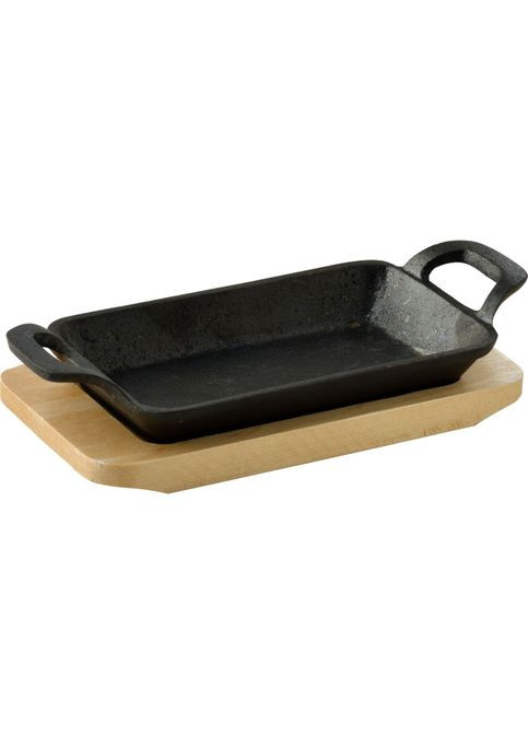 Сковорода порційна Foodies Cook & Share 17x10 см з підставкою Black (BGMP-3807-EM) Masterpro (323046514)