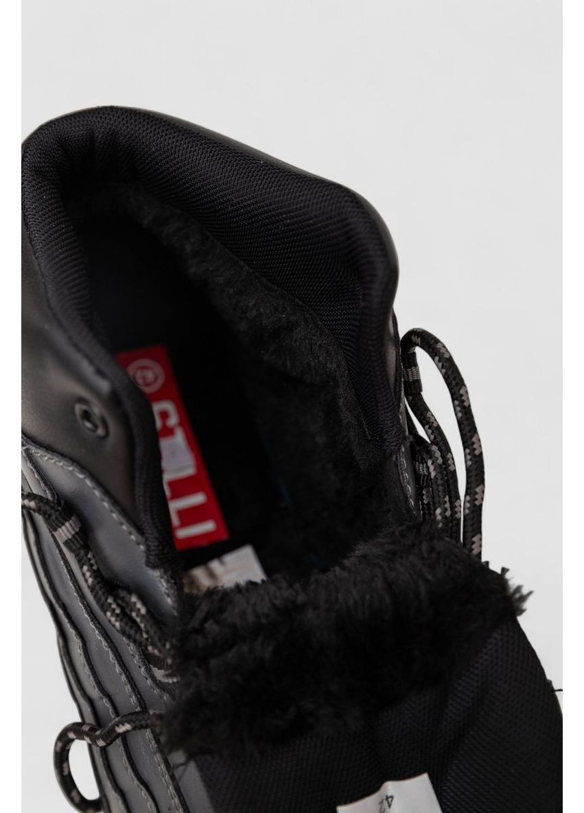 Серые демисезонные кроссовки мужские зимние на меху Ager 248RCX619