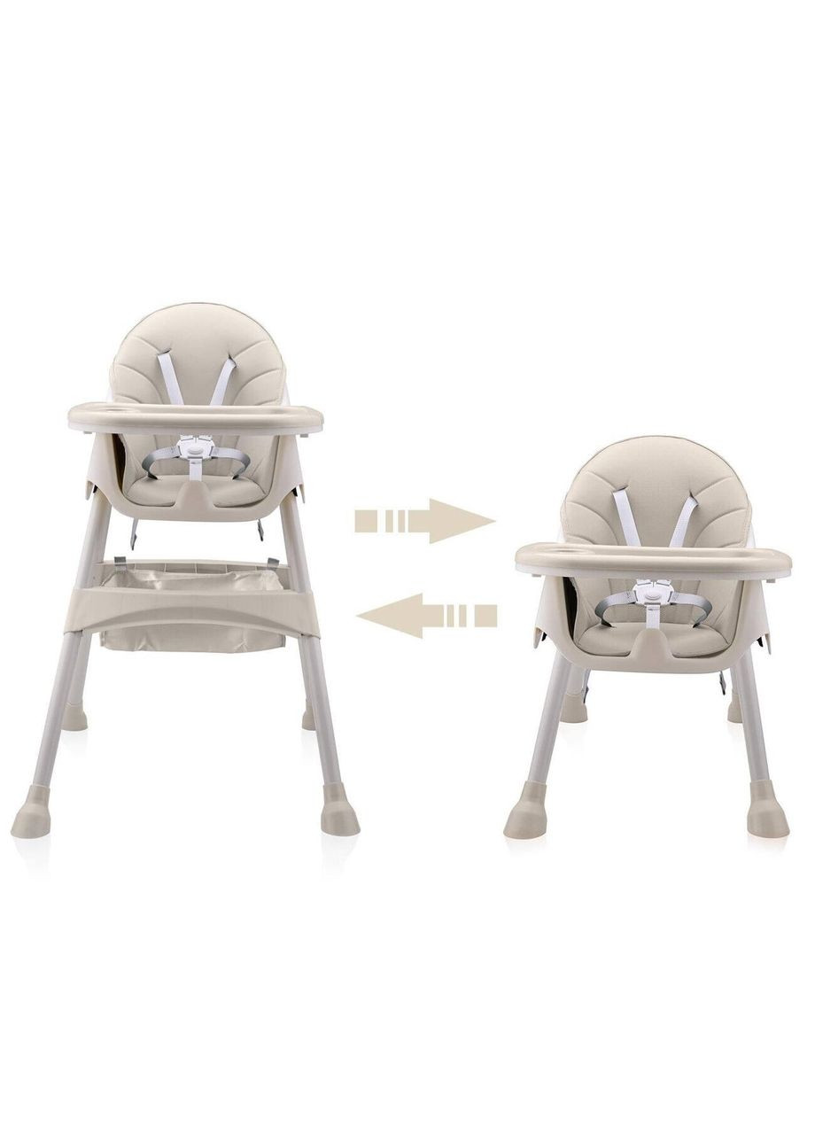 Стільчик-трансформер для годування малюків 3в1 Бежевий No Brand (331148834)