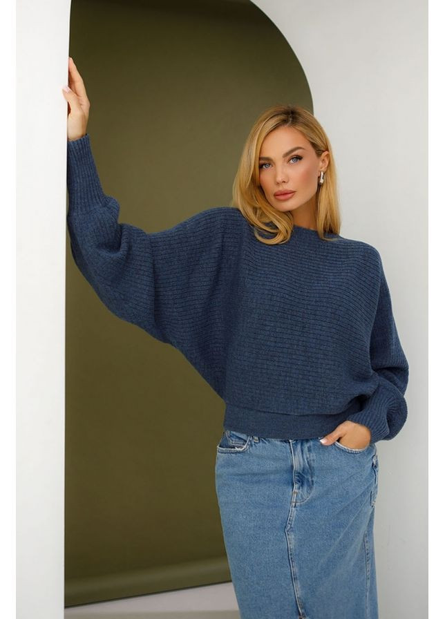 Синий джемпер "мышка" 2715 индиго Triko Bakh