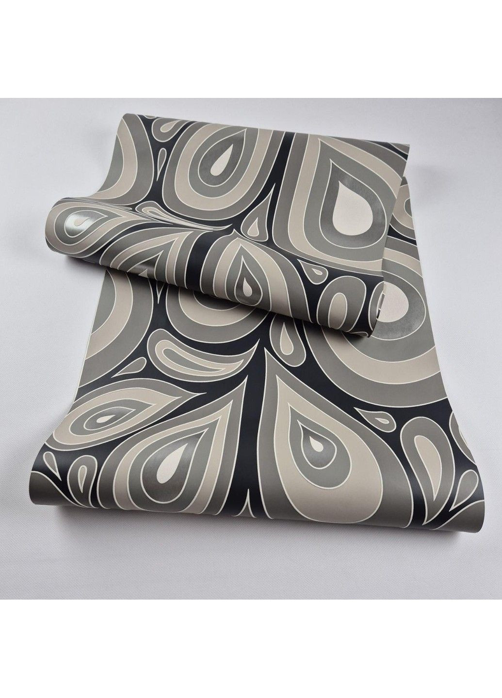 Обои виниловые на флизелине 0.53 × 10.05 м 57202, темно-серые с бежевым для спальни, гостиной, коридора MARBURG (368895730)