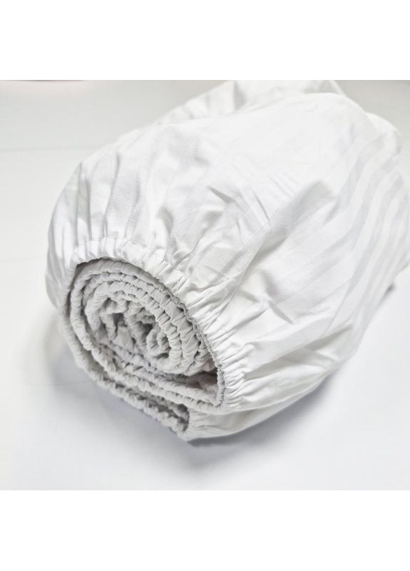 Простыня на резинке Бязь Белый страйп 120х200х25 см MERISET (369775560)