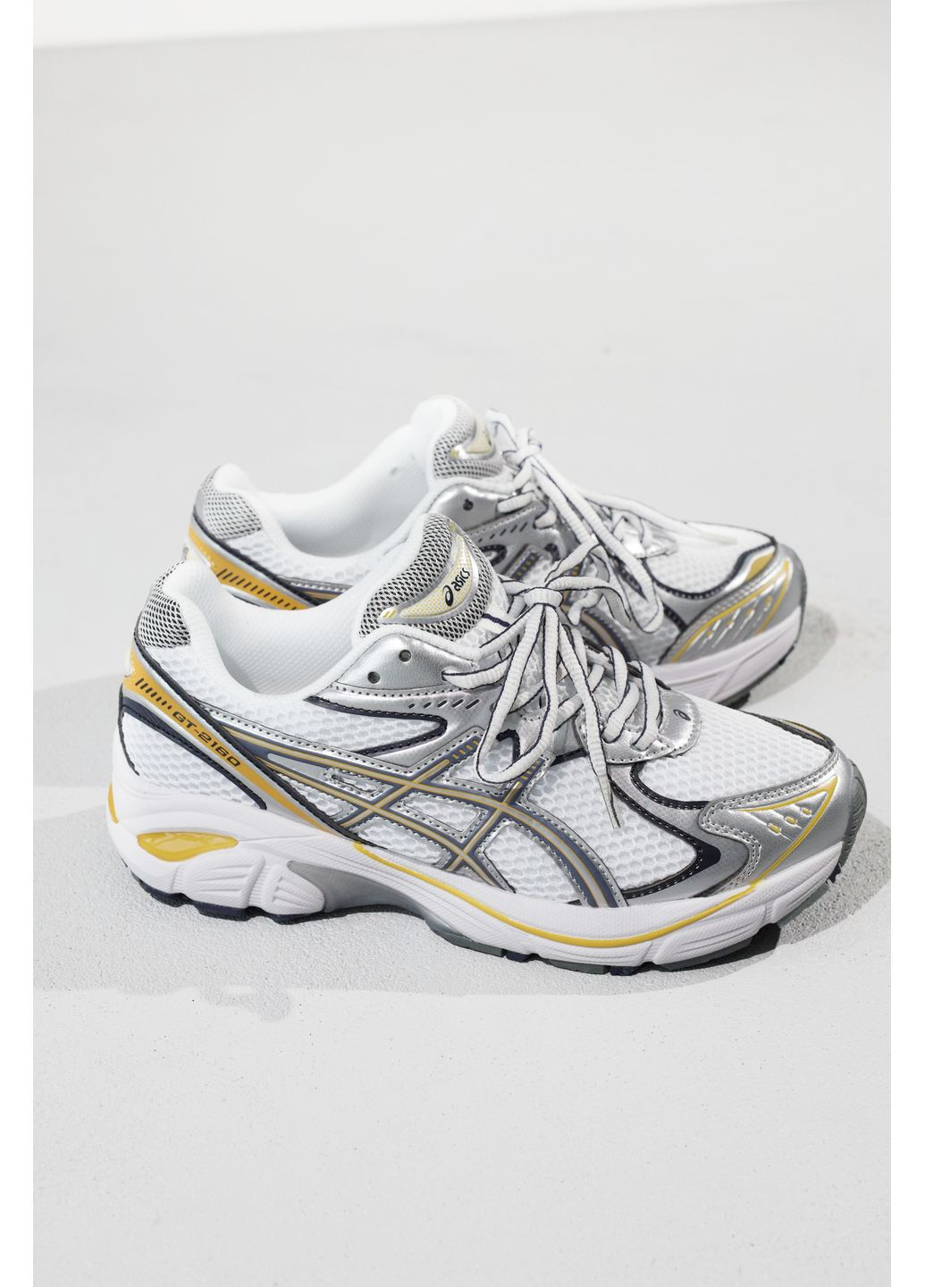 Білі Осінні кросівки чоловічі asics gt-2160 white / silver / yellow асікс gt-2160 No Brand