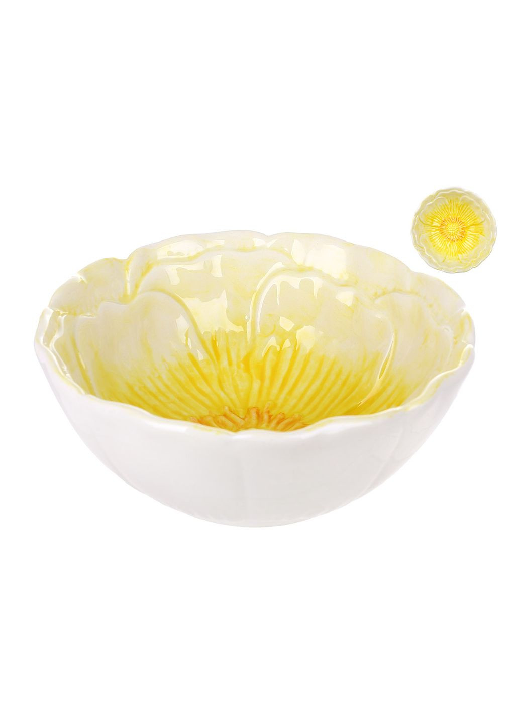 Пиала керамическая Цветок 500мл, желтый No Brand (322265600)