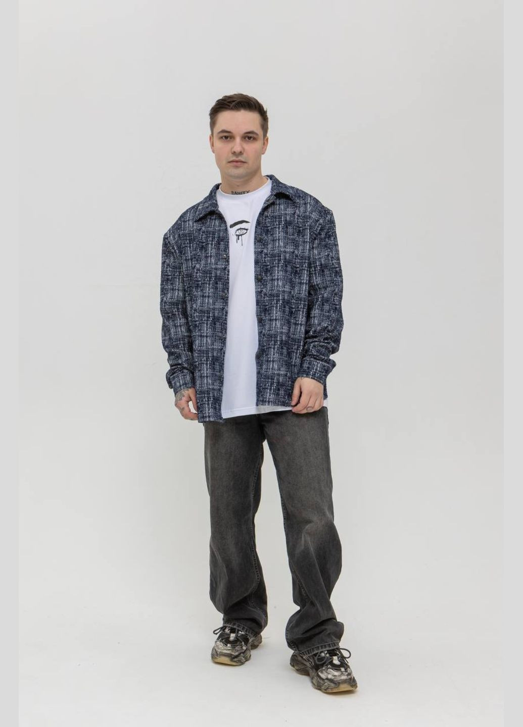 Стильна бавовняна сорочка у смужку No Brand (322266134)