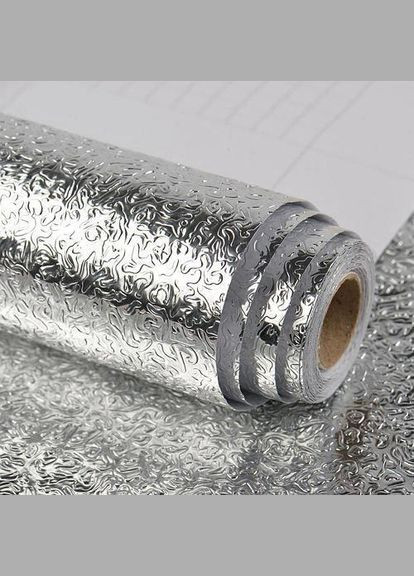 Алюминиевая самоклеящаяся фольга для кухни 3 м на 60 см Серебряная No Brand (279784484)